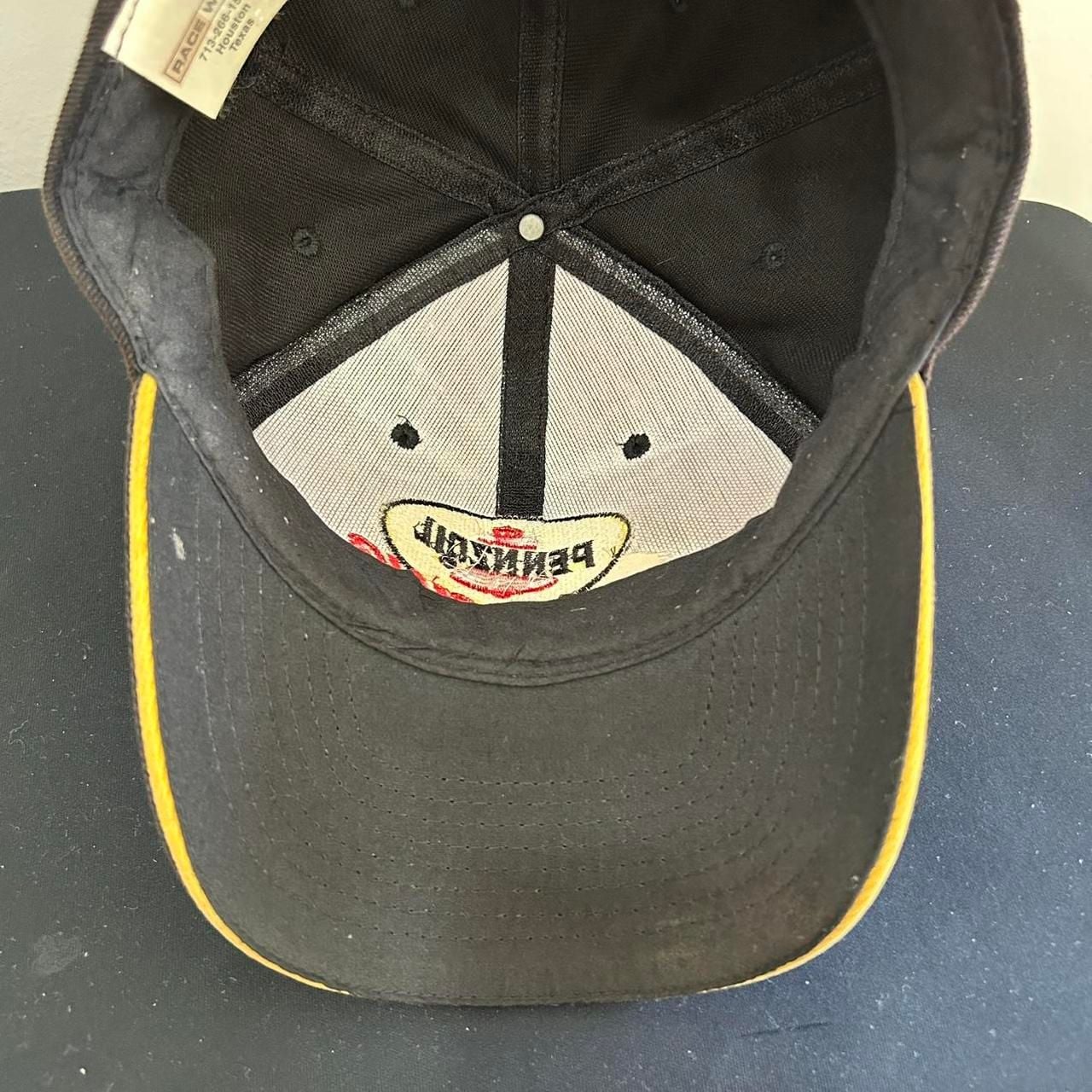 Pennzoil Racing Vintage Baseball Cap Black Yellow Embroidered Logo 8