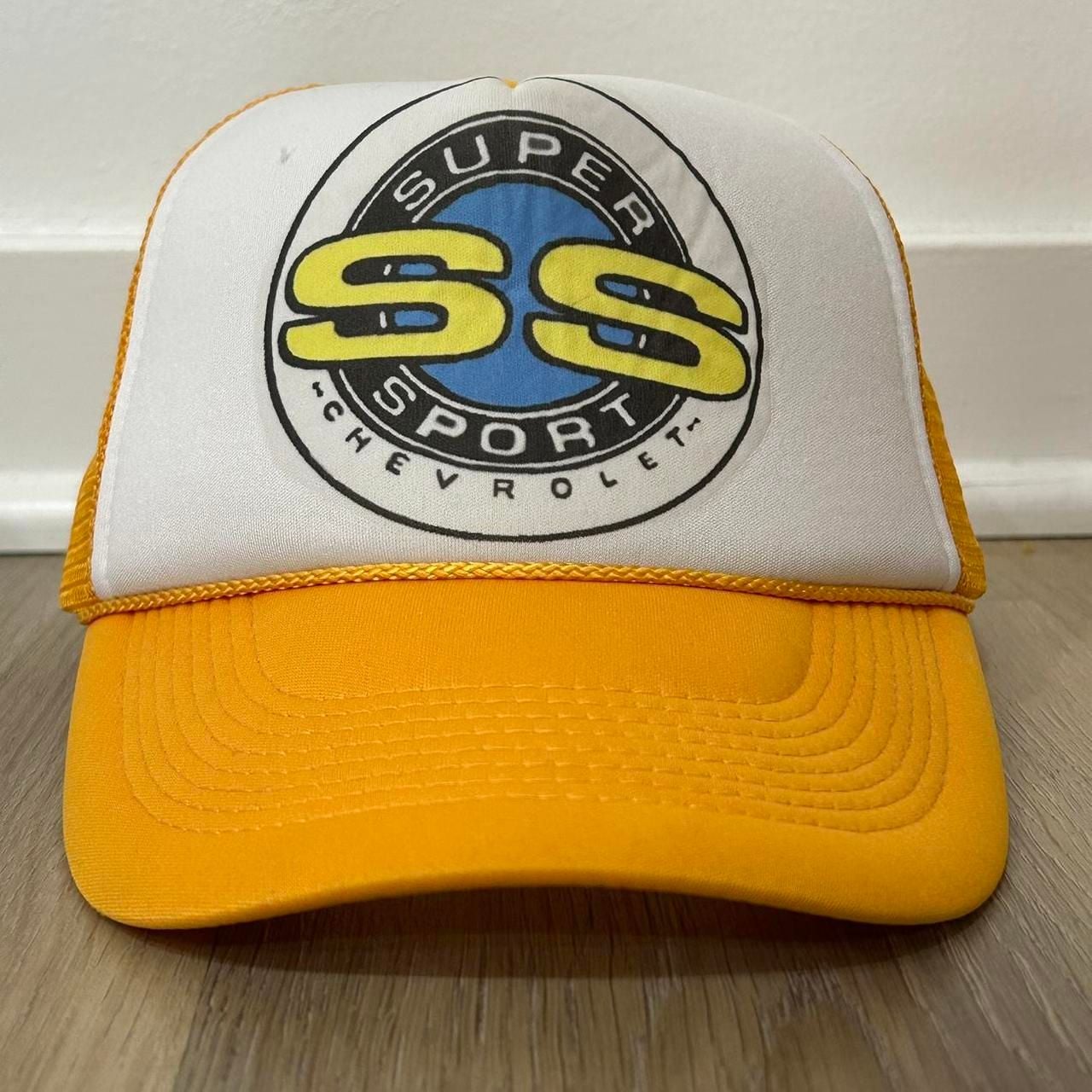 Nissun Cap Nissan SS Chevrolet Trucker Hat Yellow White Adjustable 2