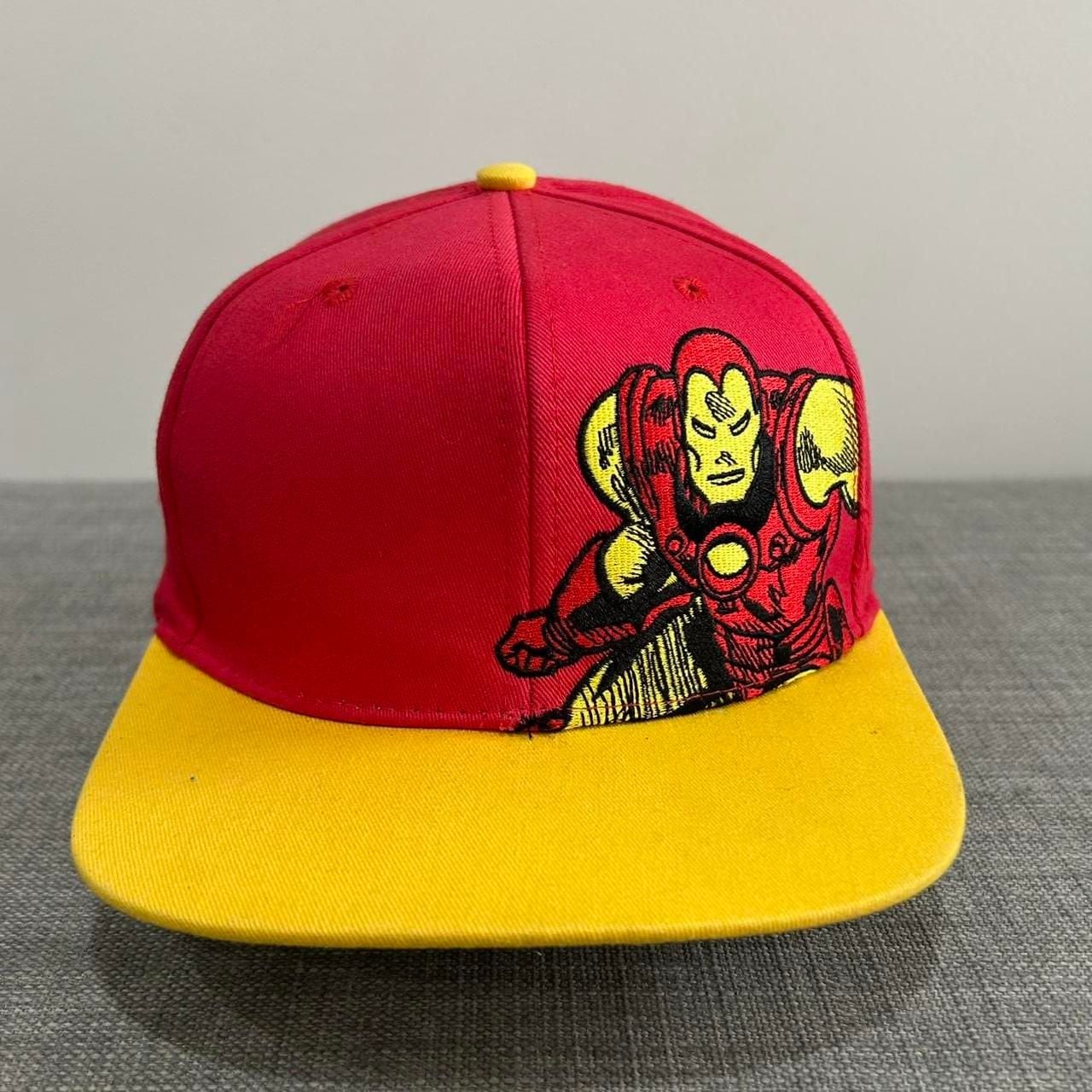 Marvel Comics Iron Man Snapback Hat Adult Red Yellow 1