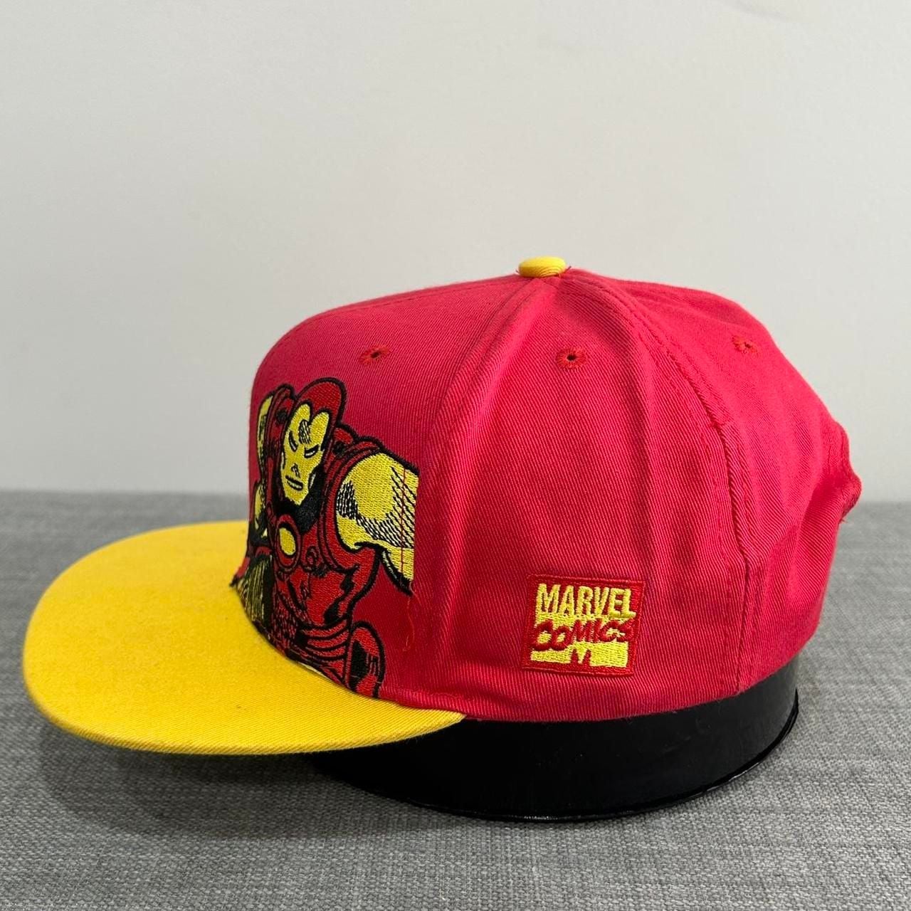 Marvel Comics Iron Man Snapback Hat Adult Red Yellow 2