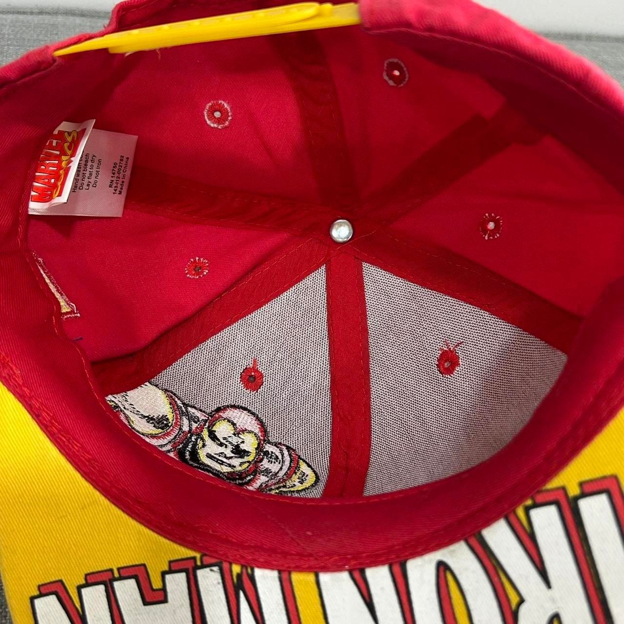 Marvel Comics Iron Man Snapback Hat Adult Red Yellow 7