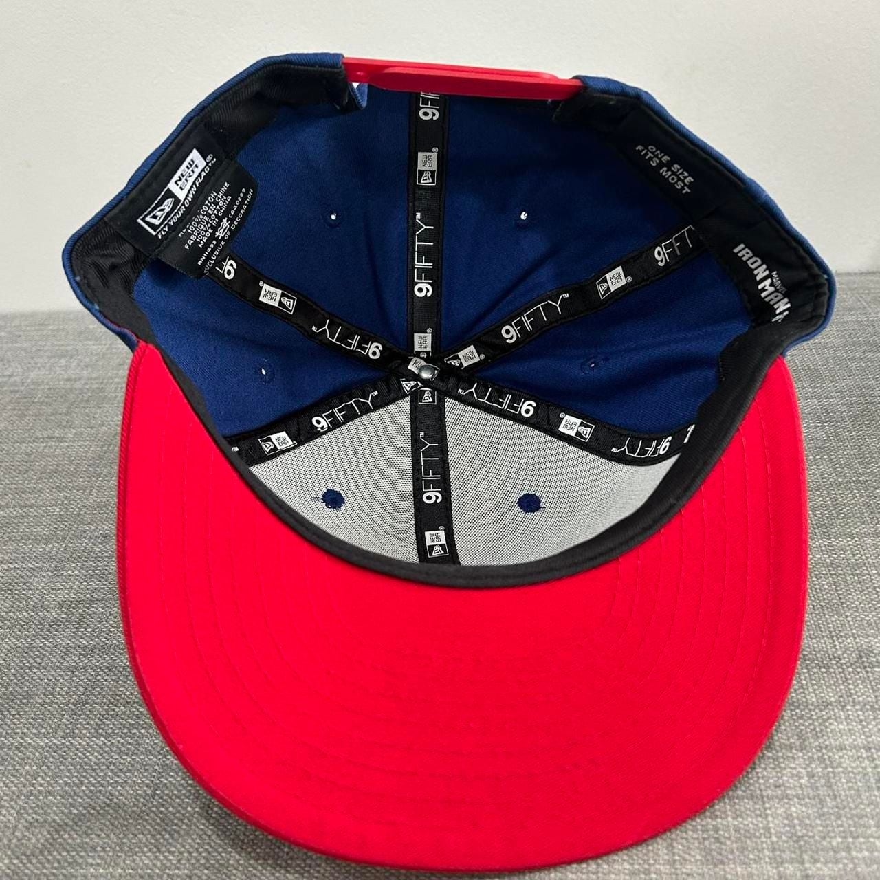 New Era Iron Patriot Marvel 9FIFTY Snapback Hat One Size Blue Red 5