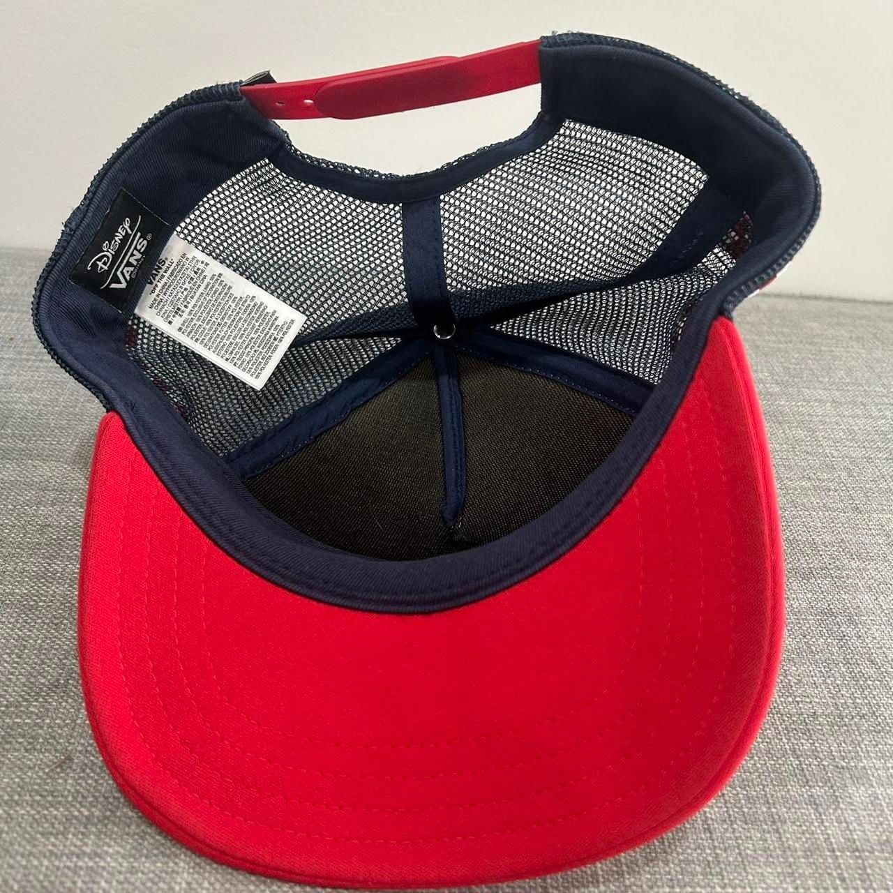 Vans Disney World Trucker Hat Red White Blue Snapback 5