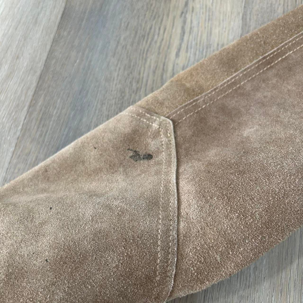 Trailmaster Suede Bomber Jacket Size 40 Reg Tan Full Zip 7
