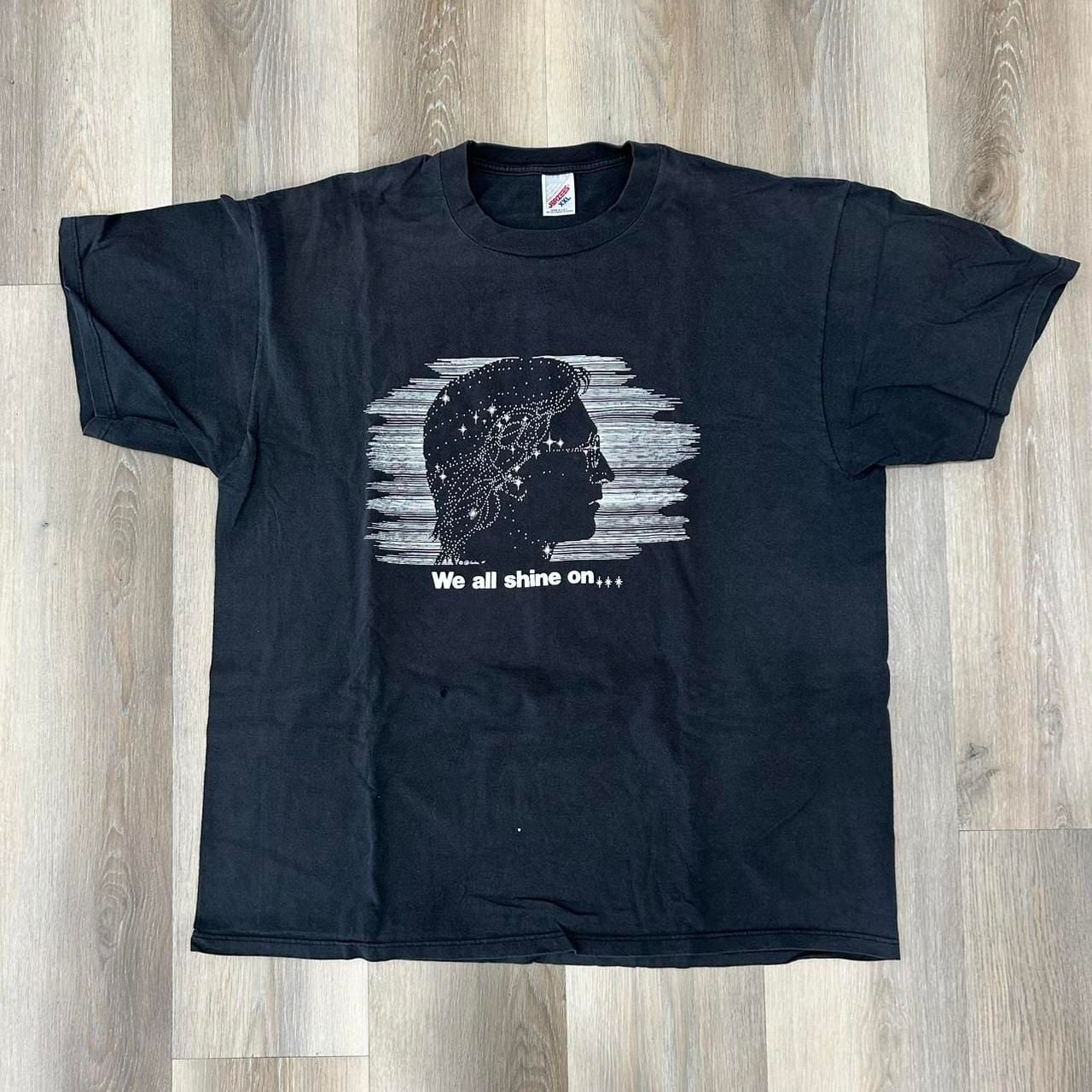 Jerzees John Lennon We All Shine On T-Shirt Size XXL Black Graphic Tee 2
