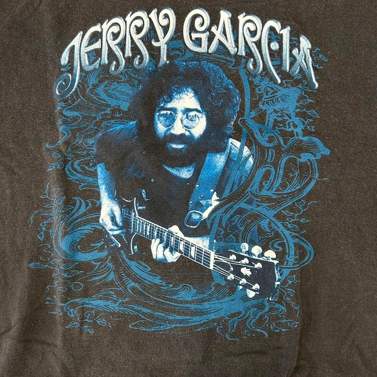 Tultex Jerry Garcia T-Shirt Size XL Vintage 90s Black Rock Band Tee 4