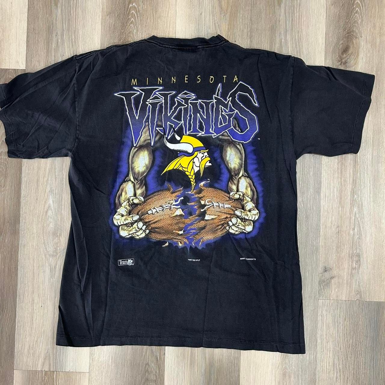 Magic Johnson T's Minnesota Vikings XL Vintage 90s NFL T-Shirt 2