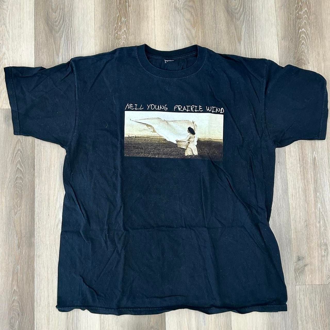 Neil Young Prairie Wind Concert Tour T-Shirt Black Cotton 2
