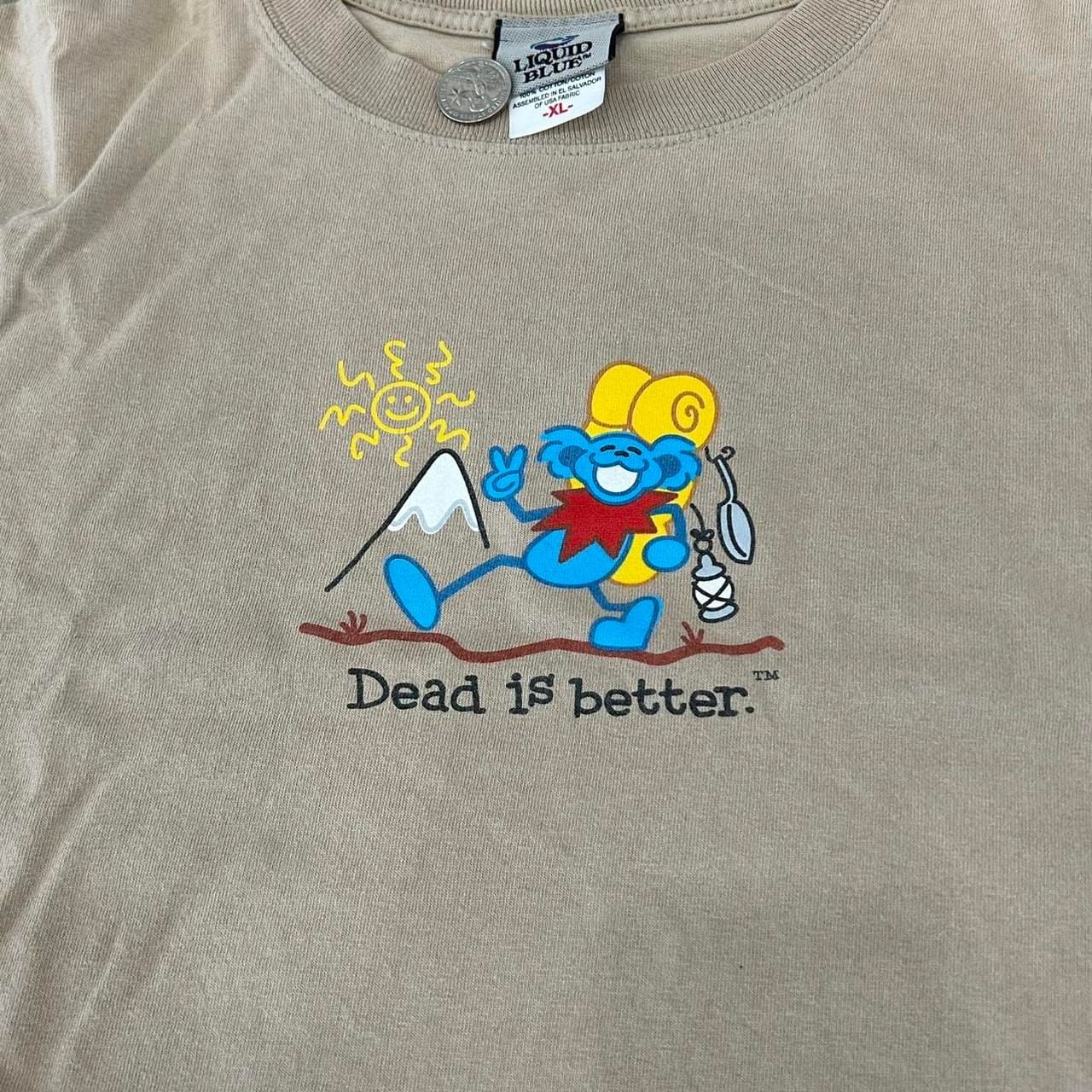 Liquid Blue Grateful Dead Dead Is Better T-Shirt XL Tan 4