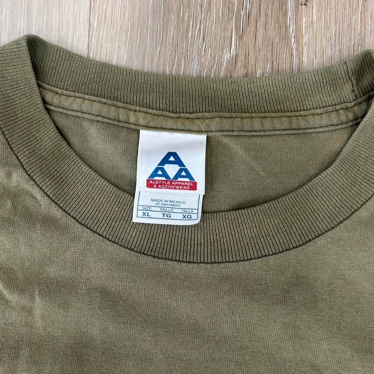 Alstyle Rhythm Devils T-Shirt Size XL Olive Green Skeleton Graphic 4