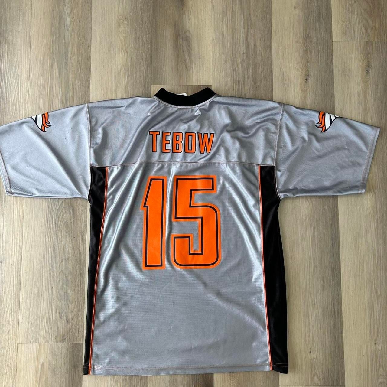 Reebok NFL Denver Broncos Tim Tebow Jersey Size L Grey 15 3