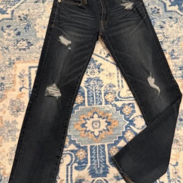 American Eagle Extreme Stretch Jeans W28 L32 Dark Wash Distressed Denim