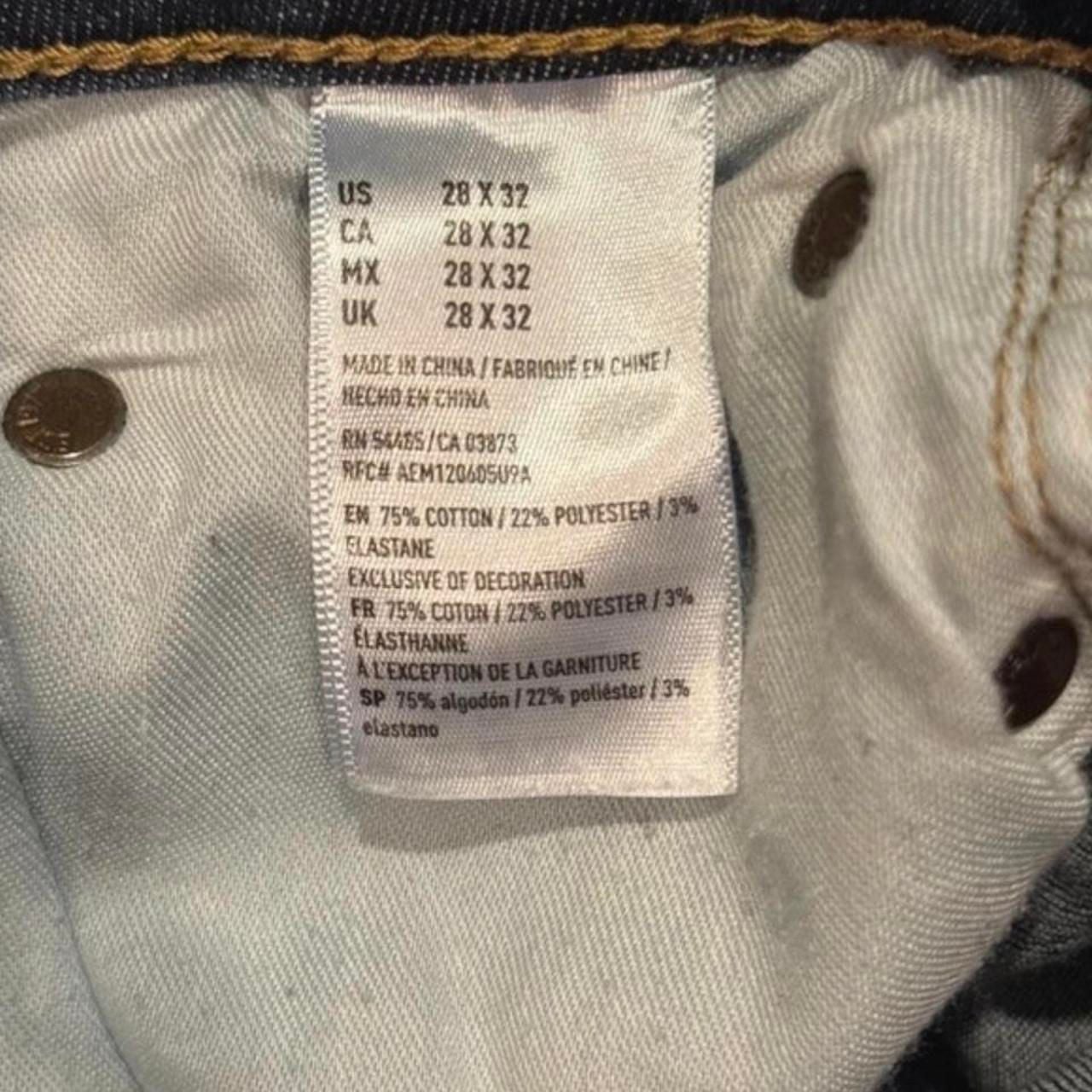 American Eagle Extreme Stretch Jeans W28 L32 Dark Wash Distressed Denim 8
