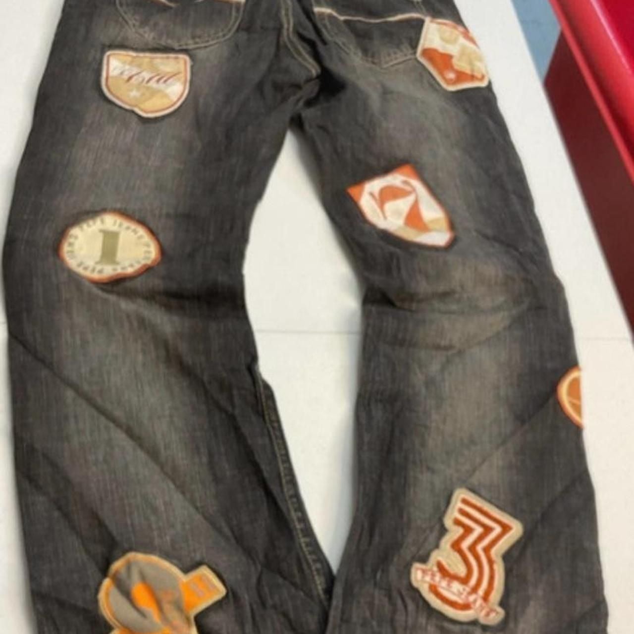 Pepe Jeans London Patchwork Flare Jeans Size 27 Dark Wash Denim Y2K 3