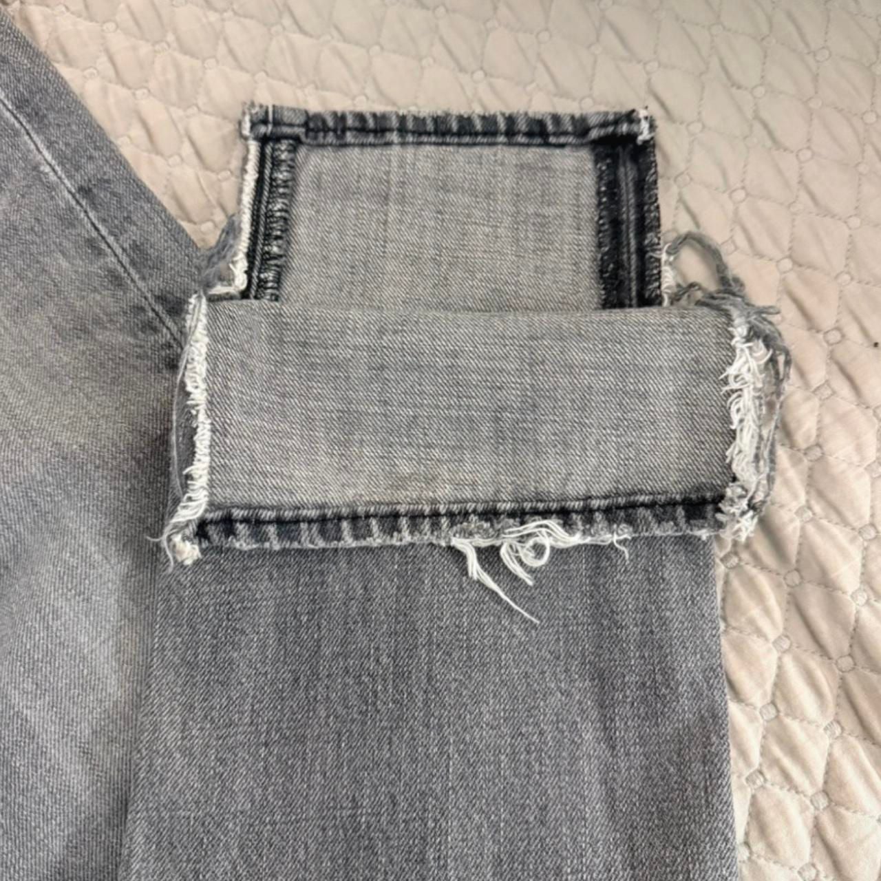 Levi's 511 Skinny Jeans W28 L30 Gray Distressed Hem Denim 5