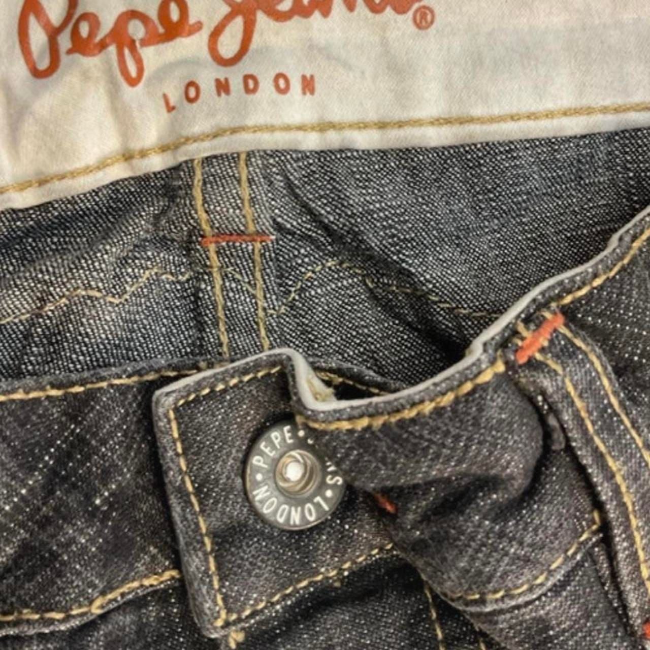 Pepe Jeans London Patchwork Flare Jeans Size 27 Dark Wash Denim Y2K 5