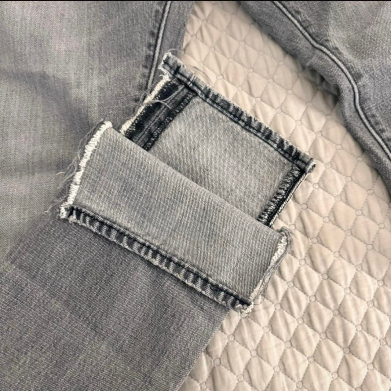 Levi's 511 Skinny Jeans W28 L30 Gray Distressed Hem Denim 6