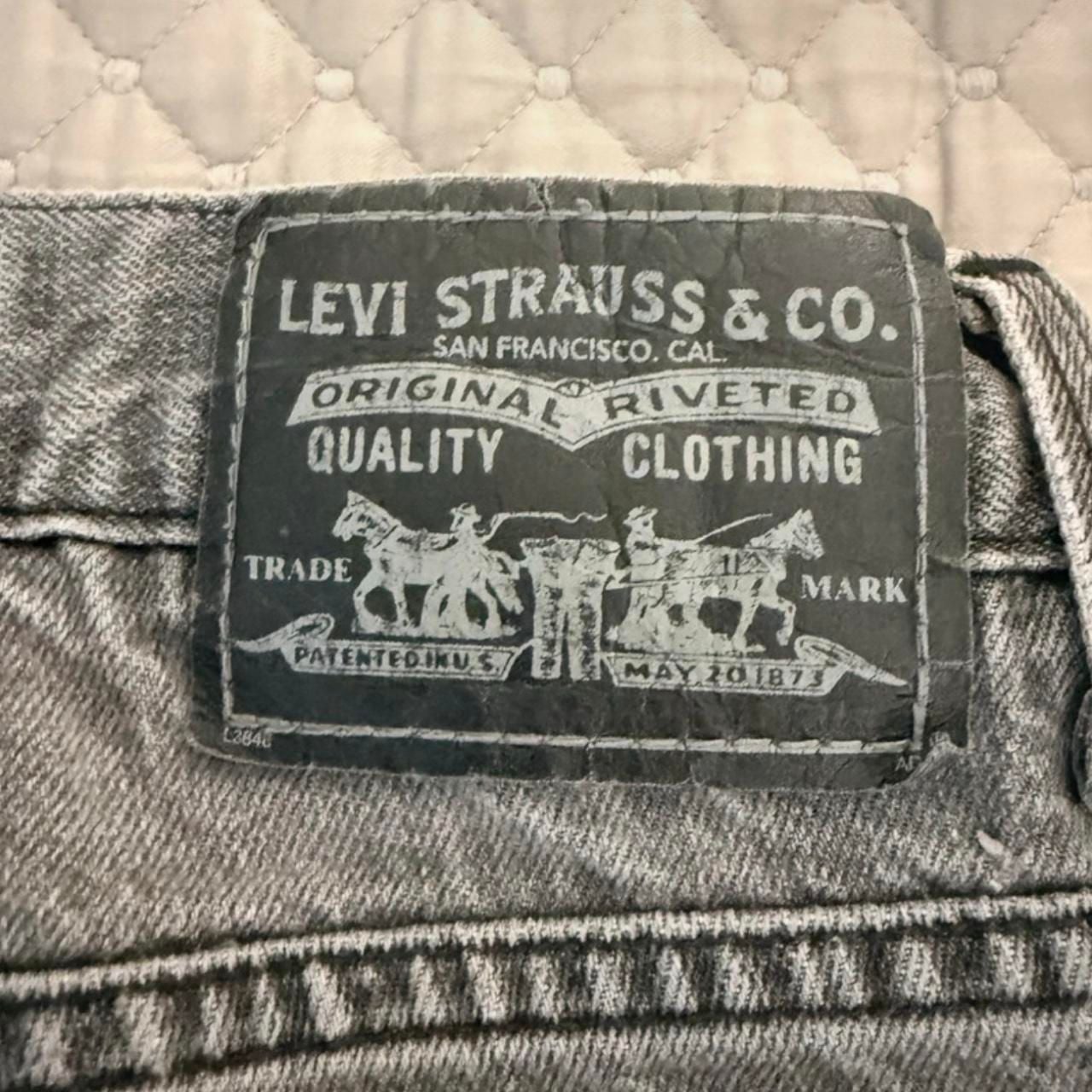 Levi's 511 Skinny Jeans W28 L30 Gray Distressed Hem Denim 8