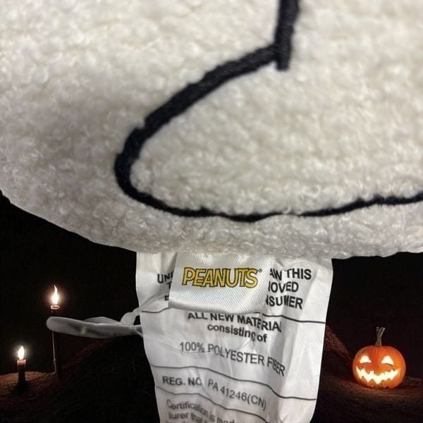 Peanuts Snoopy Dracula Red Cape Pillow Sherpa Halloween NWT 5