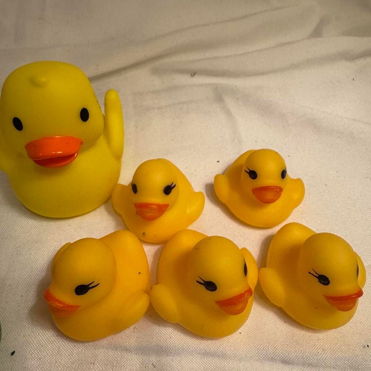 Rubber Duck Toy Lot Yellow Mama Duck Babies Glitter Duck 3