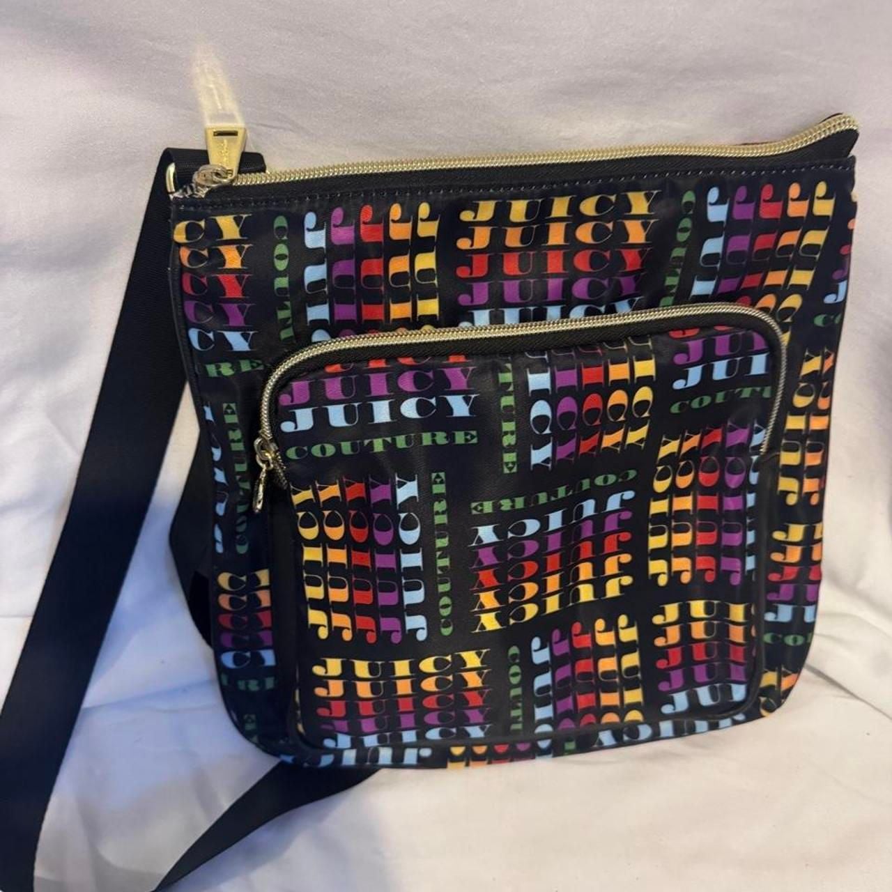 Juicy Couture Multicolored Logo Print Crossbody Bag Black 2