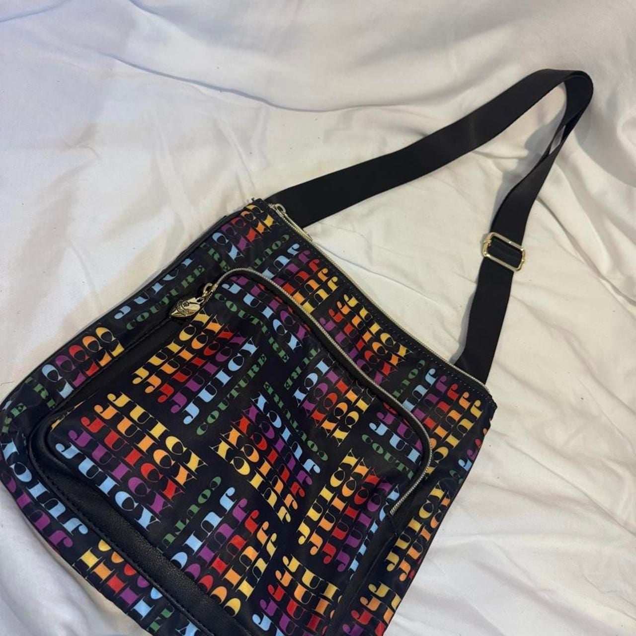 Juicy Couture Multicolored Logo Print Crossbody Bag Black 3