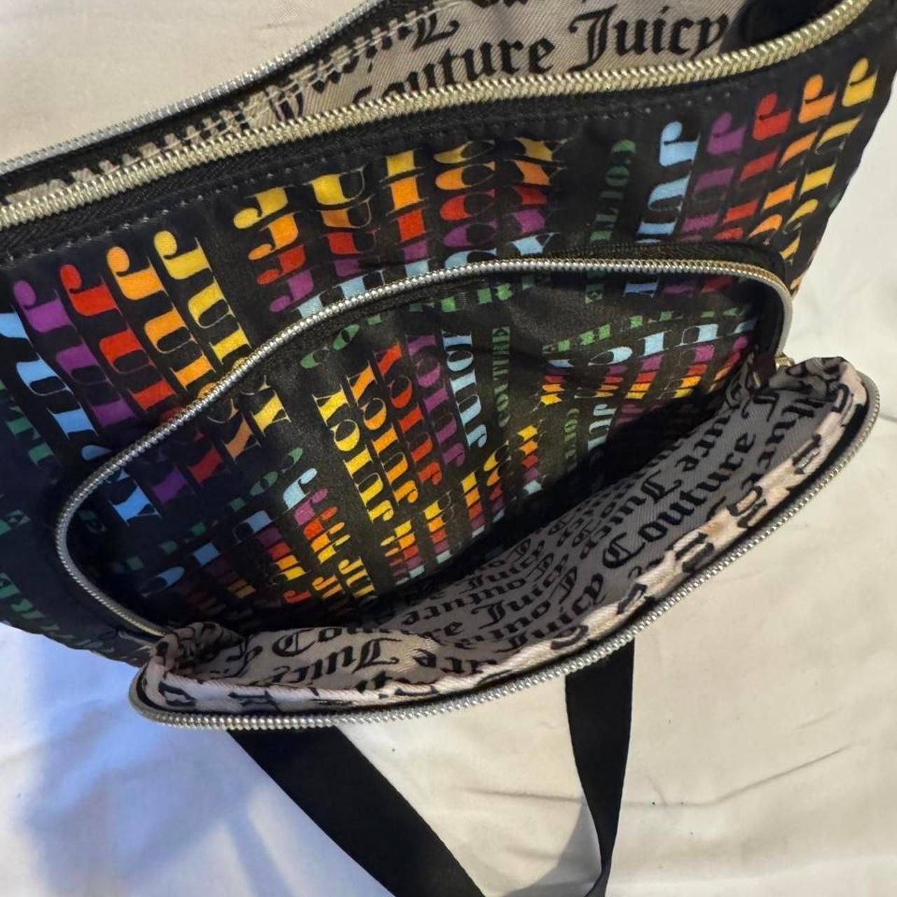 Juicy Couture Multicolored Logo Print Crossbody Bag Black 4