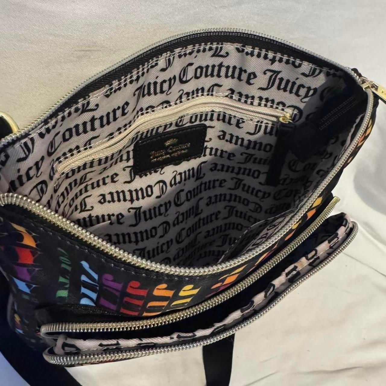 Juicy Couture Multicolored Logo Print Crossbody Bag Black 5