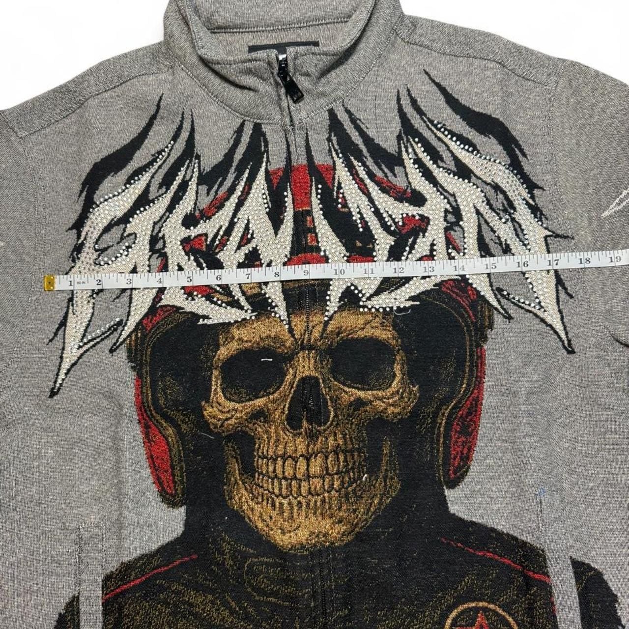 Rebel Minds Rebel RTA Skull Zip Up Jacket Size Medium 5