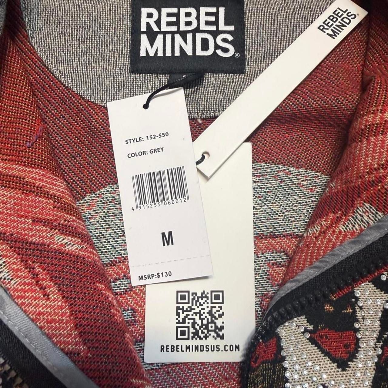 Rebel Minds Rebel RTA Skull Zip Up Jacket Size Medium 8