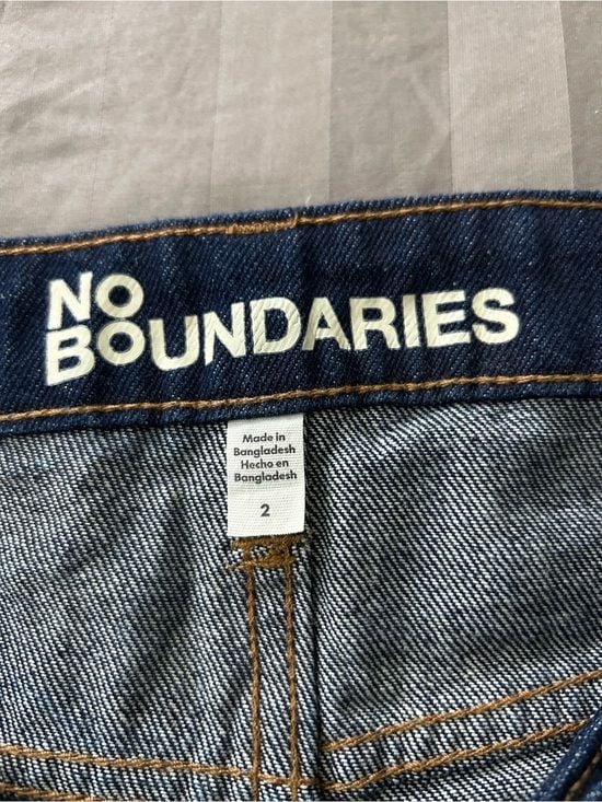 No Boundaries Dark Indigo Wide Leg Paperbag Jeans 3