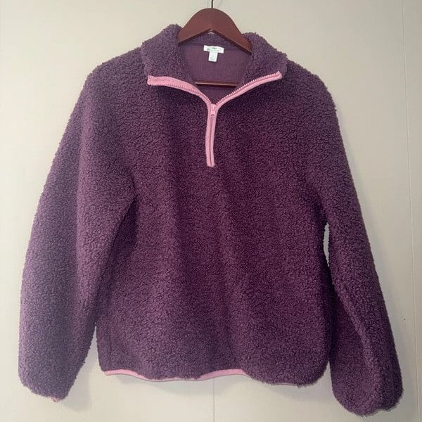 DIP Oversized Quarter-Zip Fleece jacket with Deep Pockets