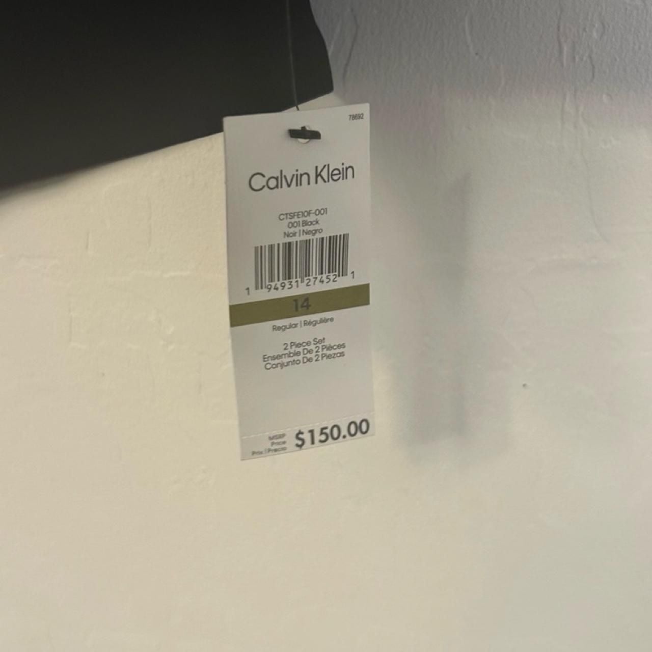 Calvin Klein Blazer Size 14 Black Two Button NWT 2
