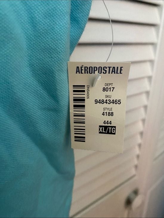 Aeropostale Women's Aqua Short Sleeve Polo with A87 Logo 4