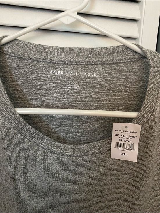 American Eagle Outfitters Gray Long Sleeve Crewneck Top 3