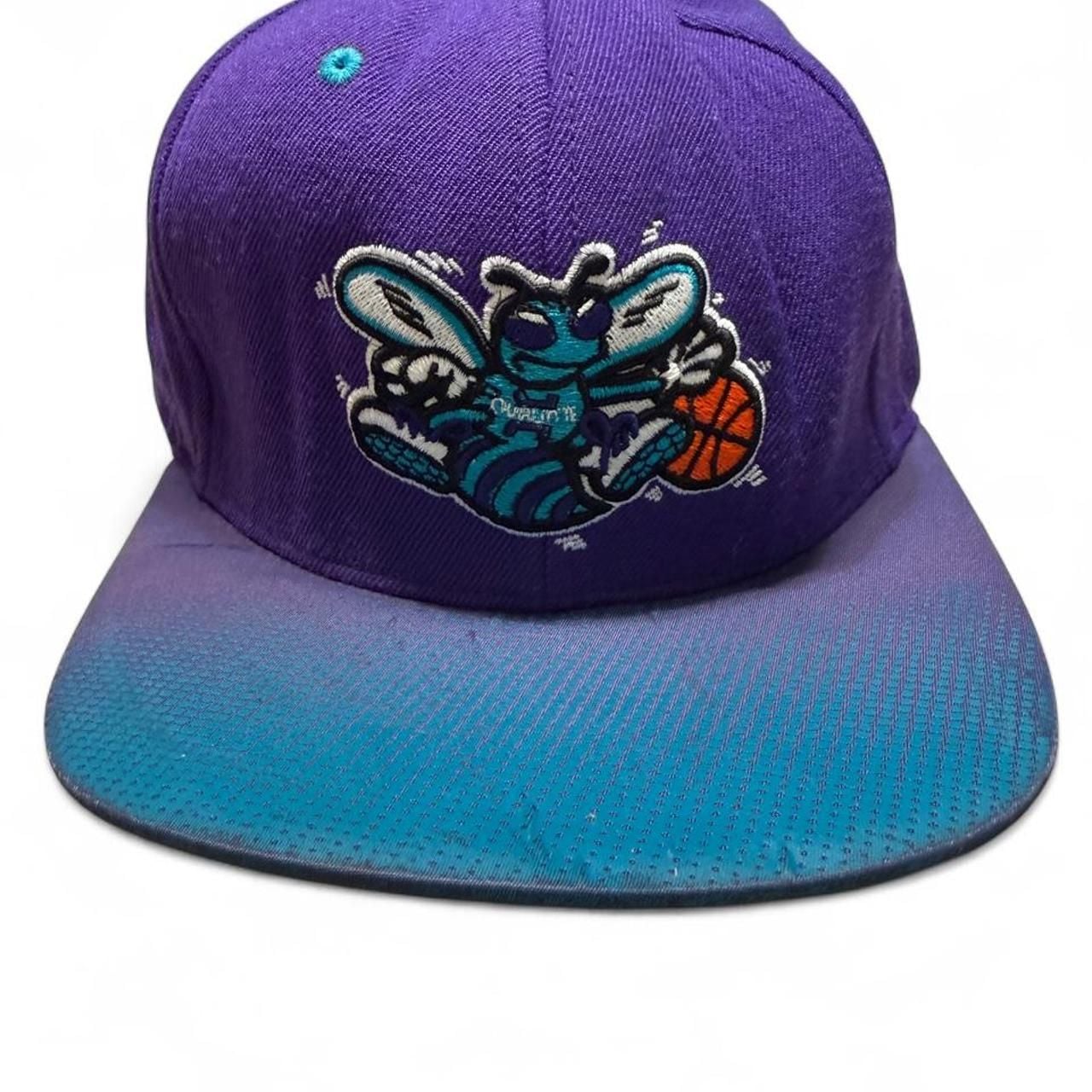Mitchell & Ness Charlotte Hornets NBA Snapback Hat Purple Blue 2
