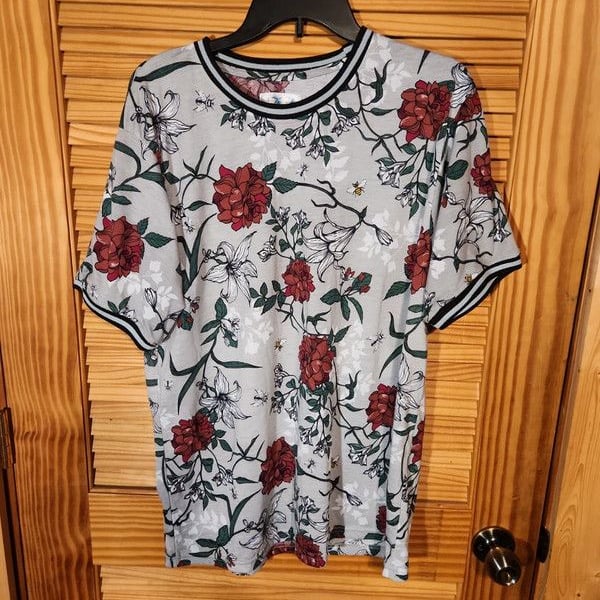 Vintage Fresh Prince of Bel-Air Floral Ringer T-Shirt XL