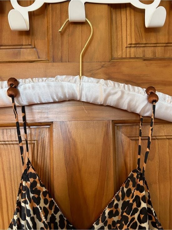 Vintage Vanity Fair Leopard Print Maxi Slip with Beads 5