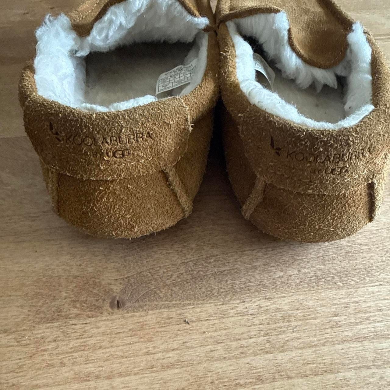 Koolaburra by UGG Suede Slippers Size 7 Brown Faux Fur 6