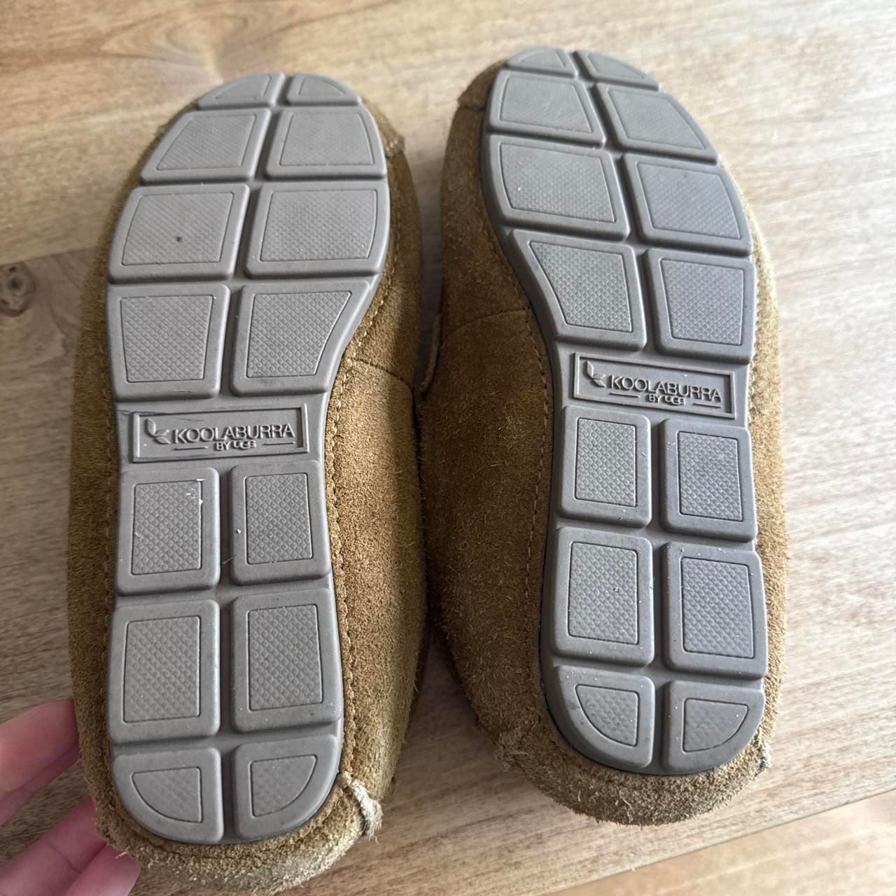 Koolaburra by UGG Suede Slippers Size 7 Brown Faux Fur 3