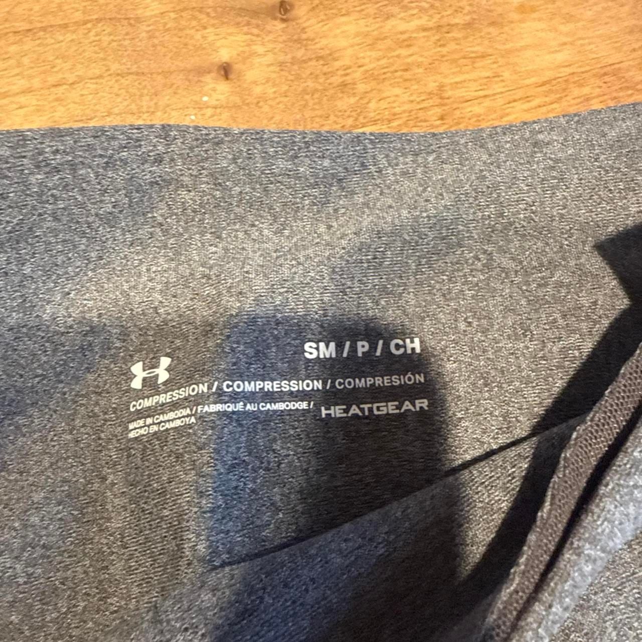 Under Armour HeatGear High Rise Bike Shorts Size Small Gray Compression 3