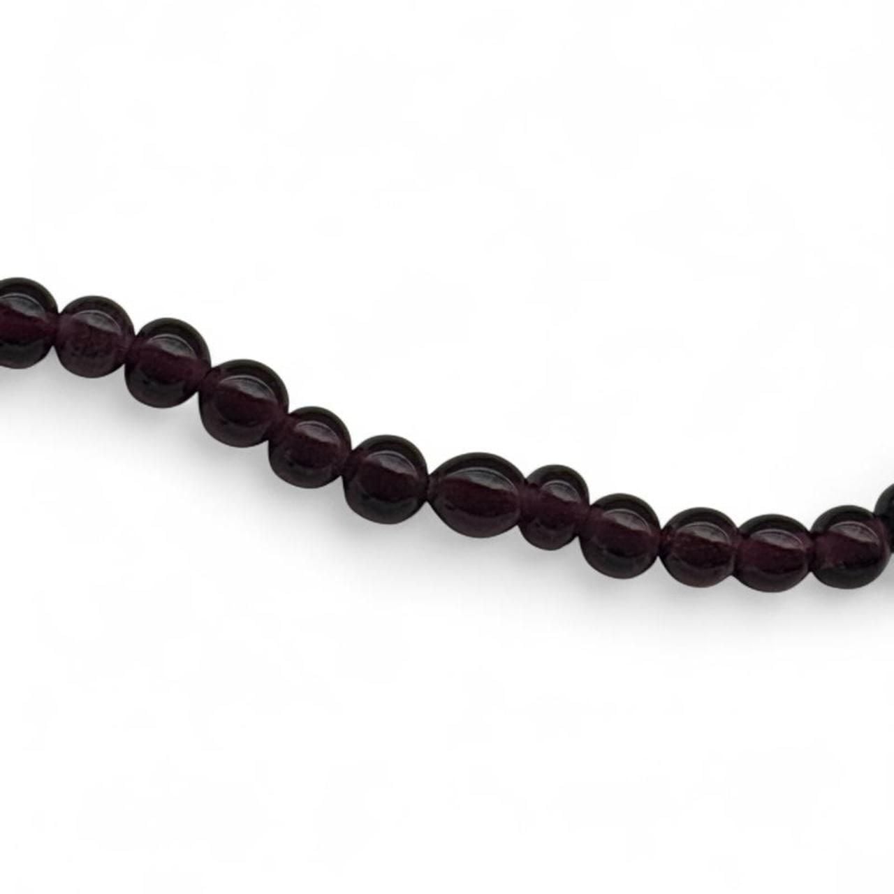 Unbranded Purple Beaded Necklace 17 Inch Minimalist Layering 3