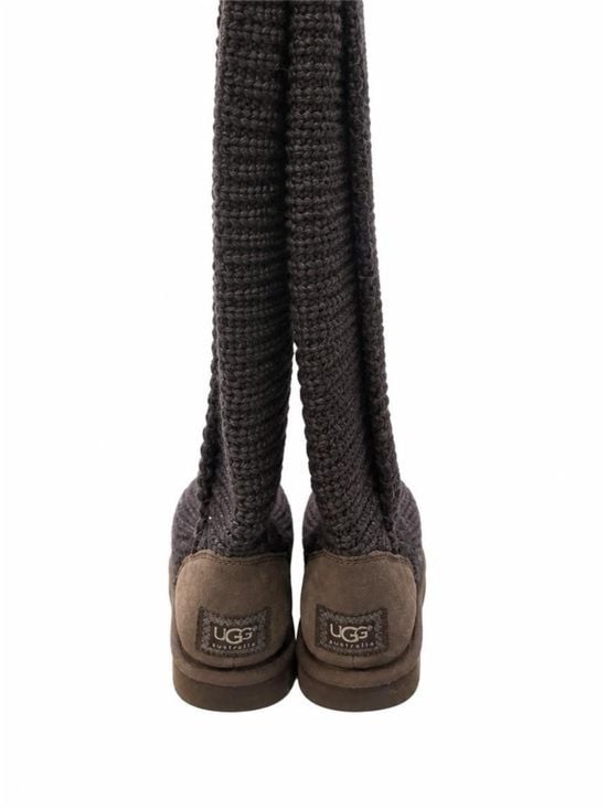Knit Tall Winter Boots - Black/brown 3