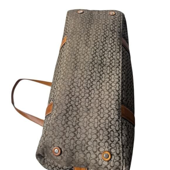 Y2K Coach F77014 Hampton Signature Jacquard Carryall Bag 7