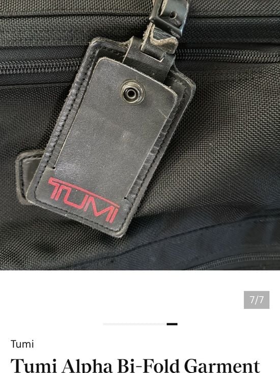 Tumi Alpha Bi-Fold Garment Travel Bag Luggage Ballistic Nylon Suit Bag 22134DH 11