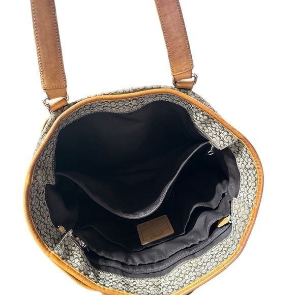 Y2K Coach F77014 Hampton Signature Jacquard Carryall Bag 4