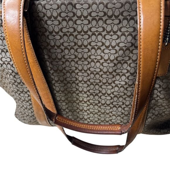 Y2K Coach F77014 Hampton Signature Jacquard Carryall Bag 9