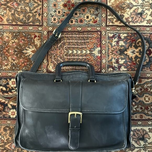 COACH “Harrison” (J7C-5283) Vintage Black Mens Briefcase 2