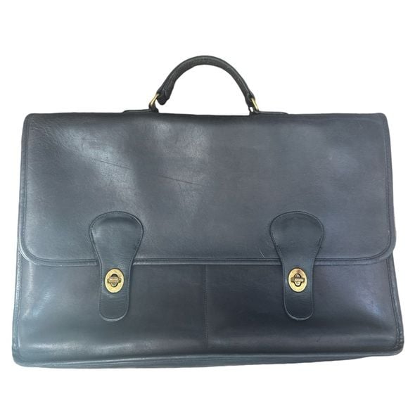 Coach Vintage Top Handle Briefcase in Fabulous Condition. Brass Hardware. 2