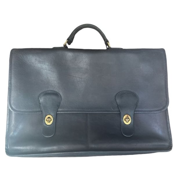 Coach Vintage Top Handle Briefcase in Fabulous Condition. Brass Hardware.